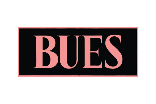 Elegant minimalist BUES wordmark design for branding