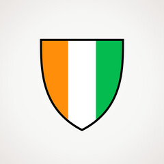 Shield with flag of Ivory Coast