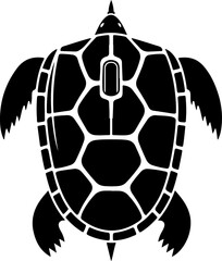 Obraz premium Computer Mouse Shaped Like Turtle Shell Vector Art