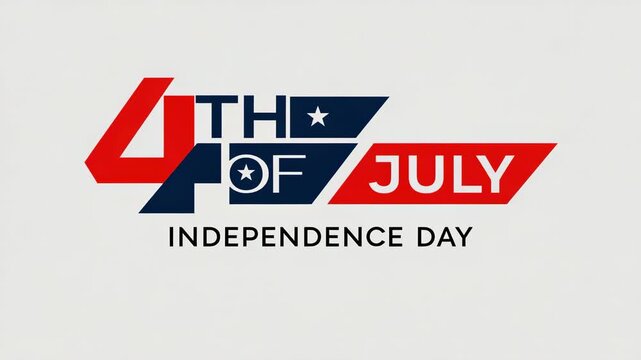 4th of July Independence Day graphic receiving spark bursts and revealing texture on gray backdrop
