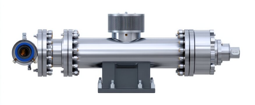 Industrial ejector device for efficient fluid and gas extraction in mechanical systems
