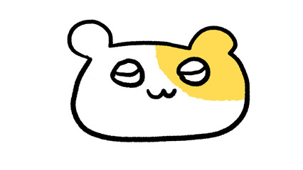 ゆるい表情のかわいいハムスター顔