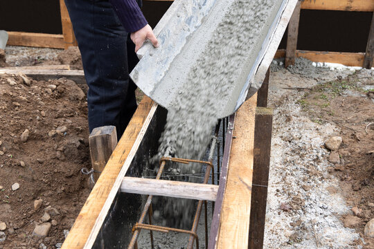 Concrete Pouring on a Construction Site