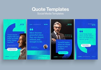Quote Social Media Template for Stories, Posts, Quote Cards, Banners Ads & Testimonials