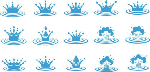 Adobe Stock Optimized TitleLarge set of black crown silhouette icons, royal tiara collection for king and queen, luxury jewelry symbols isolated on white background © RIFAT W