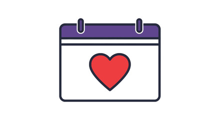 Calendar with Heart Icon