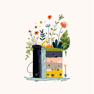 Garden Path Gravel Drainage Cross-Section