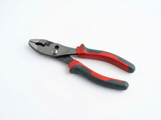 Obraz premium Red and Black Slip Joint Pliers, Versatile Hand Tool for Gripping, Bending, and Cutting Wires, Isolated on White