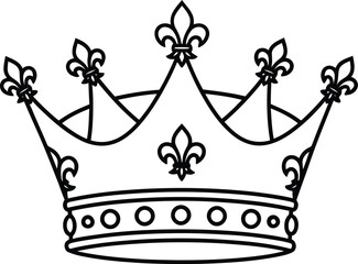 A regal crown with fleur de lis and ornate details © FARZANAAKTER