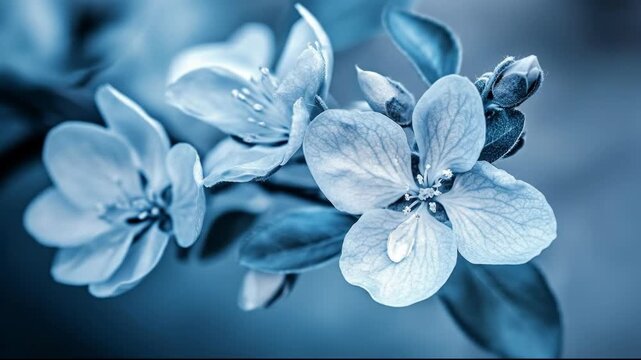 Delicate blue flowers showcasing natural beauty in a serene style.