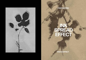 Ink Spread Poster Effect Mockup