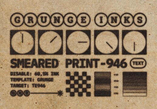 Ink Smudge Print Text Effect Mockup