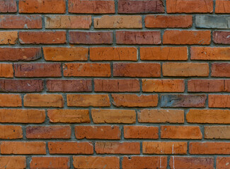 Fototapeta premium Red Brick Wall as Textured Background for Photo and Design