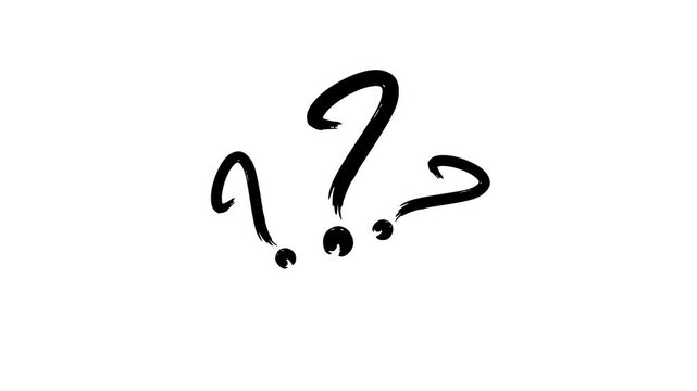 Black questions mark pop up video 4k