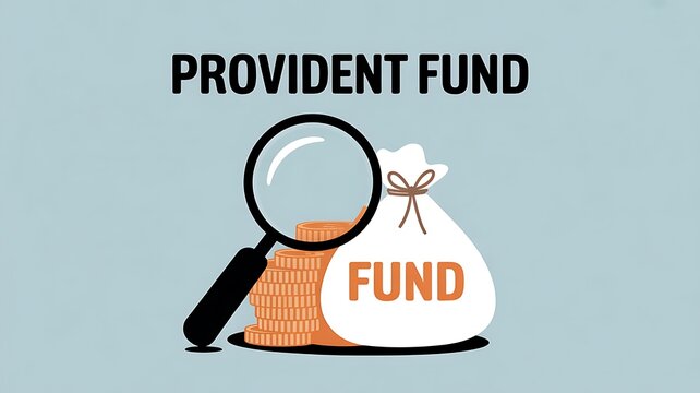 Provident fund concept with money bag and coins