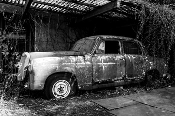 Oldtimer Schwarz-Weiß