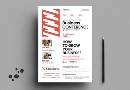 Modern Business Conference Flyer Poster Template