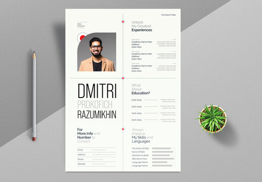 Professional Modern Resume CV Template