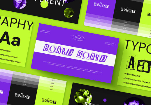Vibrant Urban Brand Board Presentation Template