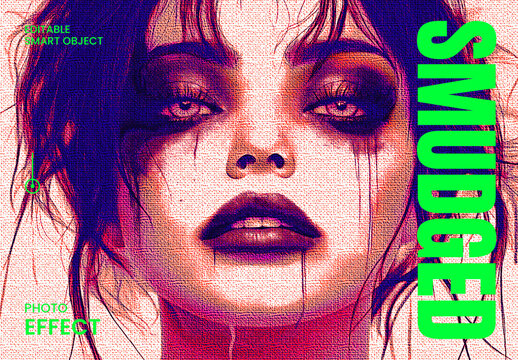 Smudged Photo Effect Mockup