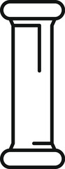 Obraz premium Architectural column abstract icon representing strength and classic design