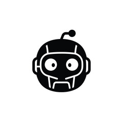 Fototapeta premium AI Robot Avatar Chunky Mascot Glyph