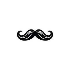 Handlebar Mustache Mascot Glyph
