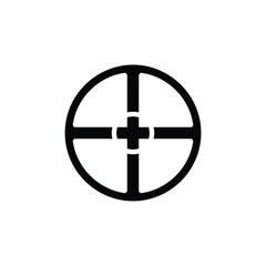Sniper Crosshair Target Mascot Glyph