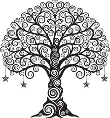 Magical Star Swirl Tree Vector Bundle