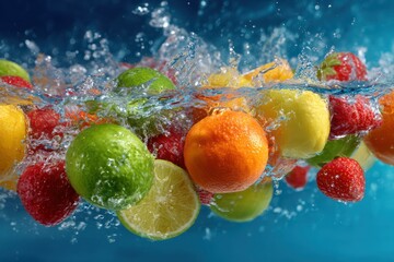 Refreshing Fruit Water Splash Dynamic