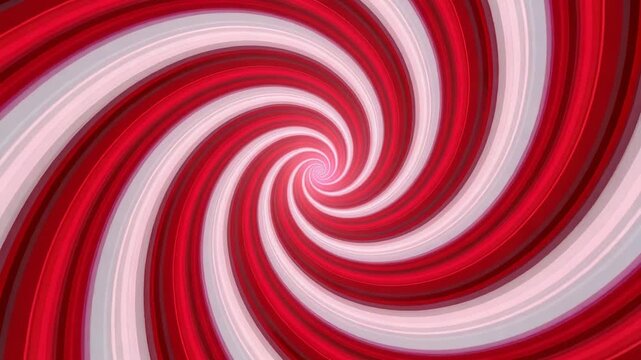 Rotating red-and-pink spiral vortex pattern looping on full-screen display, showing bright center