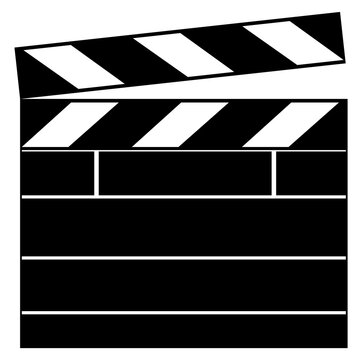 Movie clapper board vector illustration for film cinema video production design
