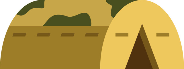 Obraz premium Military tent with a camouflage pattern providing shelter in a camp