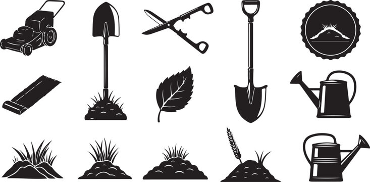 Gardening tools and equipment for yard work and landscaping projects