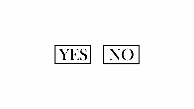 minimal yes no toggle animation perfect for ui, apps, and infographic video animation in transparent background. in 4K animation with alpha channel 