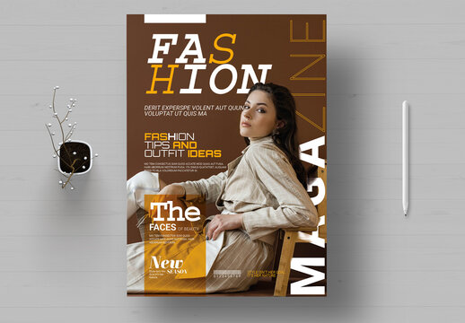 Fashion Magazine Cover Layout