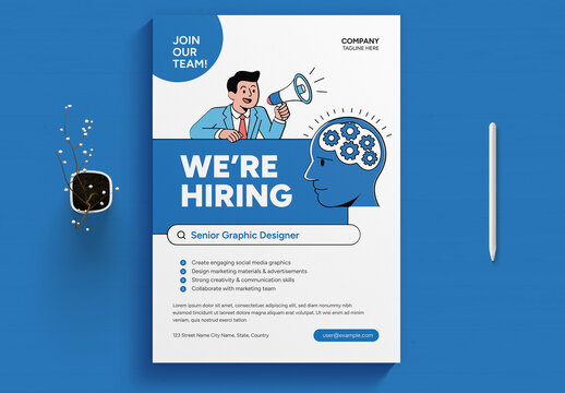 Job Hiring Flyer template