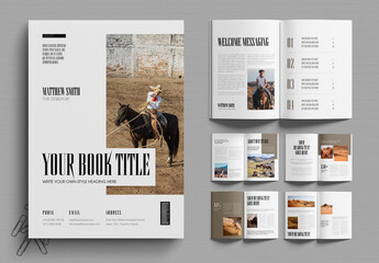 Modern Editorial Book Title Magazine Layout