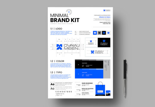 Minimal Corporate Brand Kit & Identity Guideline Template