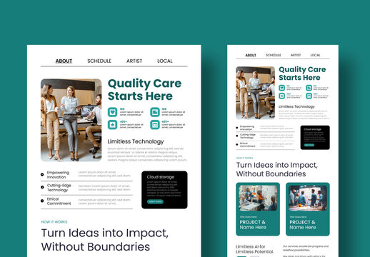 Modern Corporate Email Newsletter Template Layout