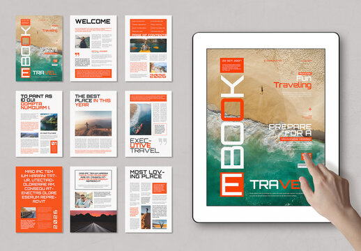 Travel Ebook Template Layout