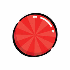 Obraz premium A red circular object with a glossy appearance