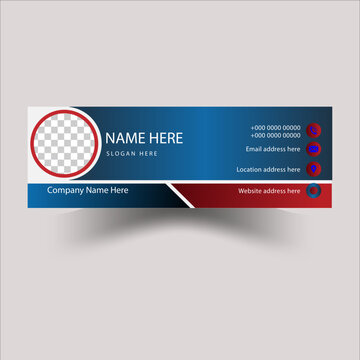 Modern Professional Email Signature Template for Corporate Branding.