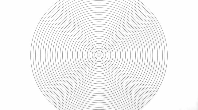 Abstract black concentric circles on a white background