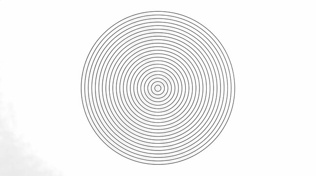 Minimalist black concentric circles on a white background