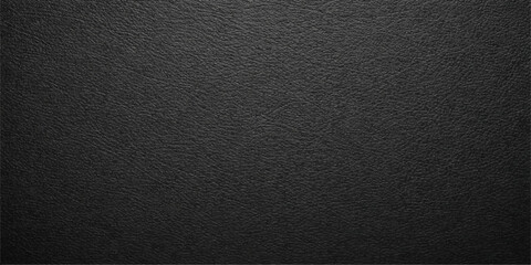 Fototapeta premium Dark textured black leather surface with a macro rough skin pattern and grunge material backdrop for design wallpaper