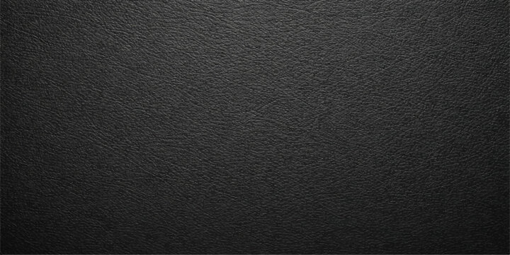 Dark textured black leather surface with a macro rough skin pattern and grunge material backdrop for design wallpaper