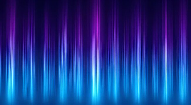 Abstract background with glowing vertical light beams in vibrant purple and blue