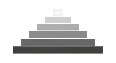 Geometric Monochromatic Stacked Rectangular Slabs in Ascending Gradient Shades