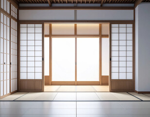 明るい自然光が差し込む和室